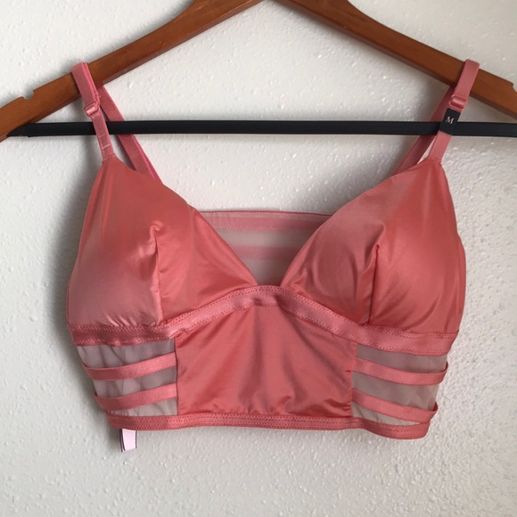 NWT Victoria’s Secret Strappy Mesh Long Line Bra - Picture 2 of 5